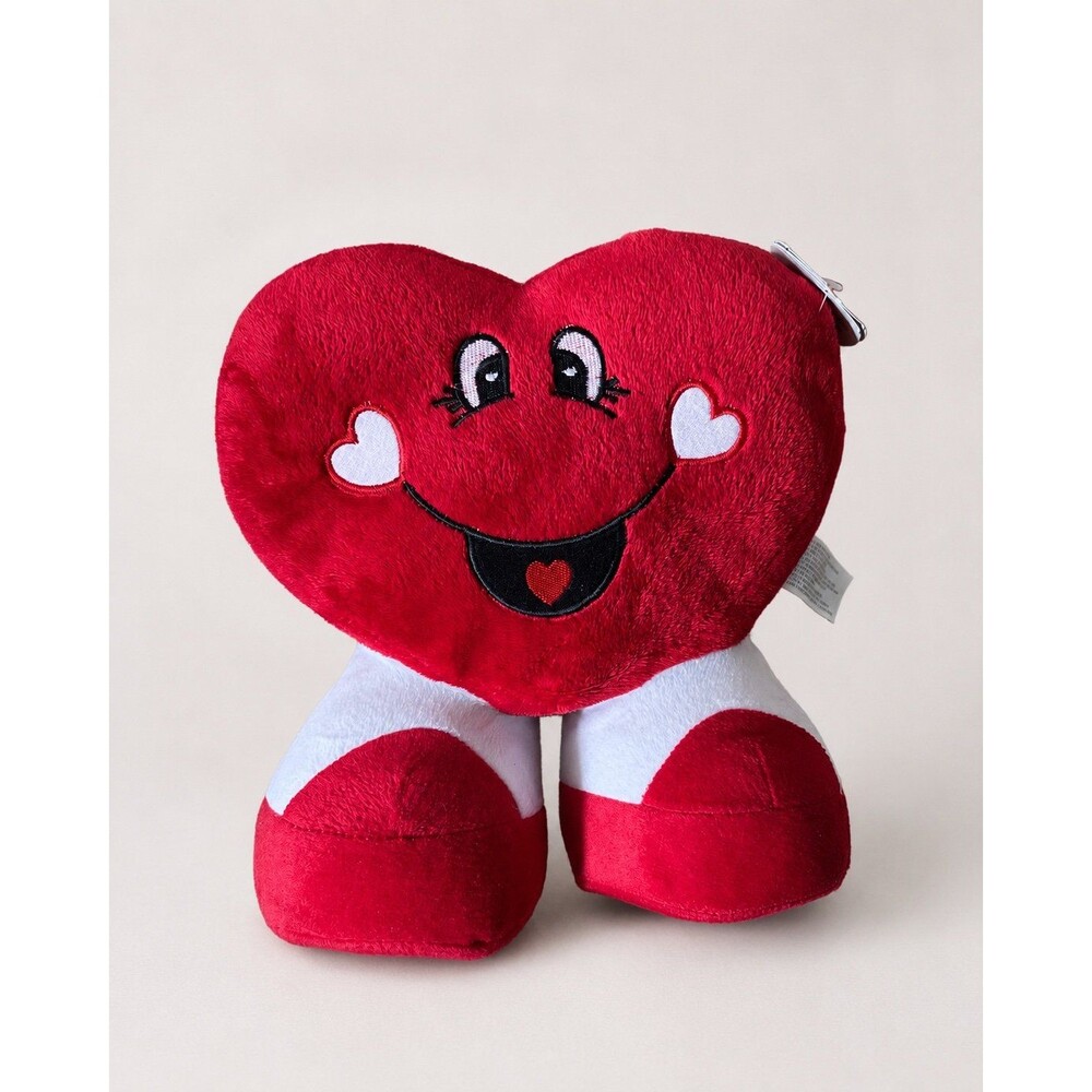 Best Made Toys Red Smiling Heart Plush Valentine’s Day Happy Feet 10”